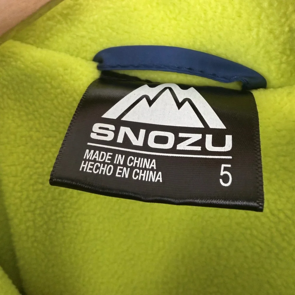 Snozu Boys Blue Tie Dye Puffer Jacket Hooded‎ Fleece Lined Winter Coat Size 5